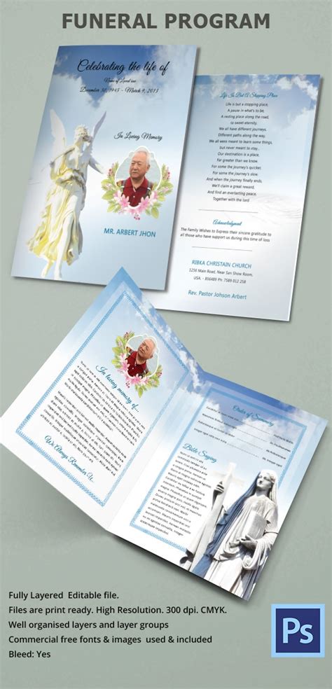 Funeral Program Template 30 Download Free Documents In Pdf Word