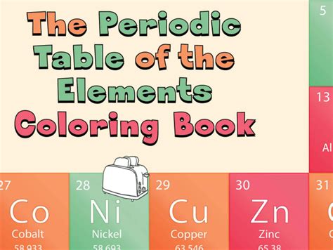 Periodic Table Of The Elements Coloring Book ChemistryViews
