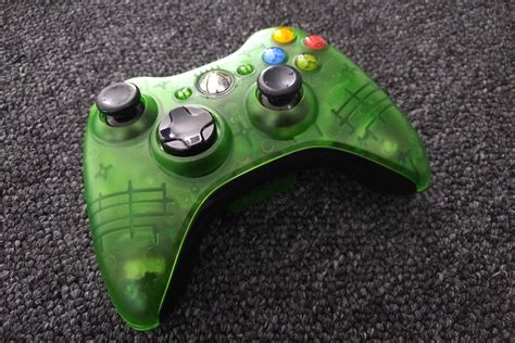 Green Custom Crystal Clear Wireless Controller Shell Case For Xbox 360