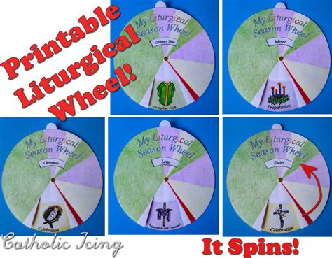 Printable Liturgical Season Wheel That Spins School Pinterest