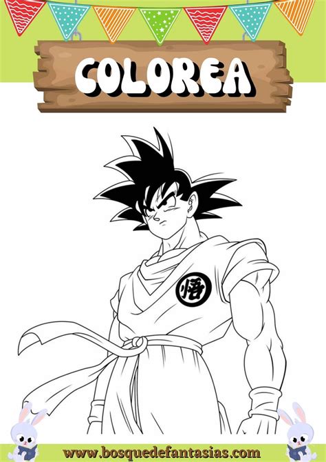 Dibujos De Goku Para Niños Para Colorear E Imprimir