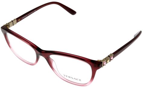 Versace Eyeglasses Frame VE3213b 5151 Oval Red Fashion Women - Walmart ...