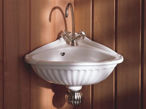 Herbeau Vintage Style Carline Corner Sink Traditional Powder Room