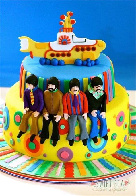 The Beatles Beatles Cake Beatles Birthday Cake Yellow Submarine Cake