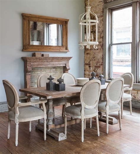 French Farmhouse Column Dining Table In 2021 French Country Dining