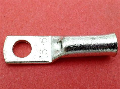 16mm² M8 Tinned Copper Tube Ring Terminal Crimping Lug