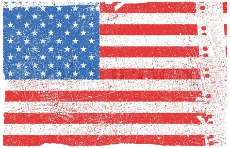 American Flag With Grunge Texture Stock Vector Colourbox