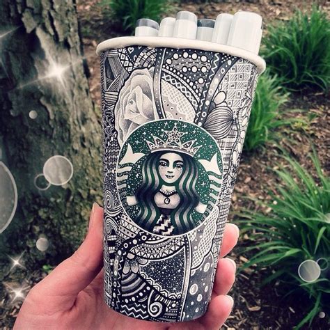 Creative Art Work Turn Starbucks Cups Into Beauty Art 99inspiration