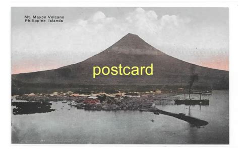 Mt Mayon Volcano Philippines Old Postcard C1910 1098 600 Picclick