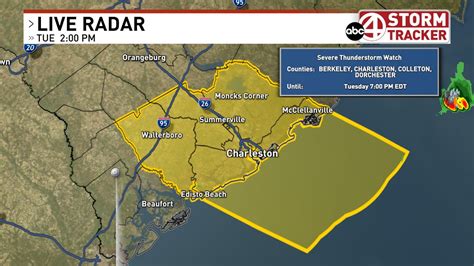 Severe Thunderstorm Watch Issued For Portions Of The Lowcountry Wciv