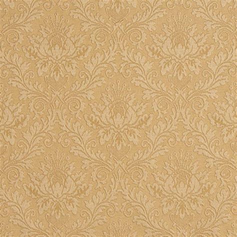 E541 Gold Floral Jacquard Woven Upholstery Grade Fabric By The Yard