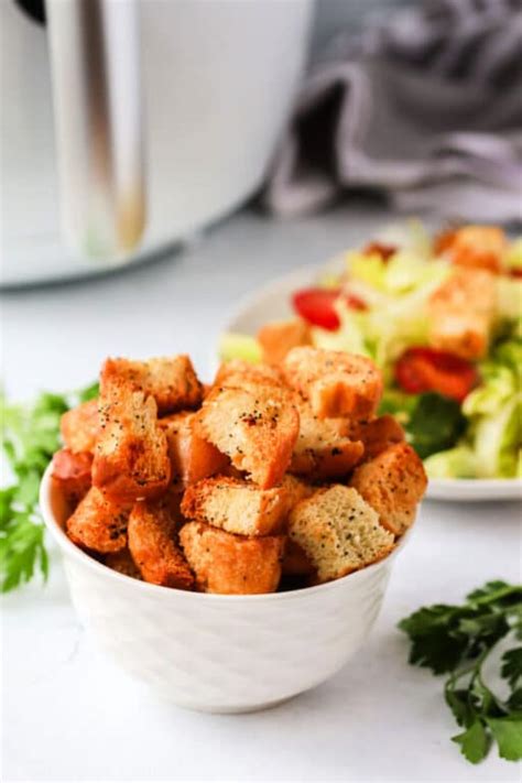 Homemade Air Fryer Croutons Ninja Foodi Croutons