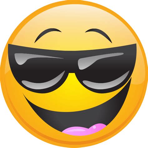 An Image Of A Smiley Face With Sunglasses On