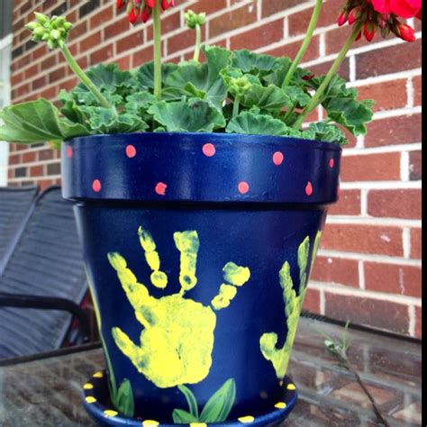 With 12 grandchildren between us (and more to come!) we are loving this time of life and want to share what we are doing to make lasting memories and to uplift and support our families. Handprint flower pot for Grandma's for Mother's Day ...