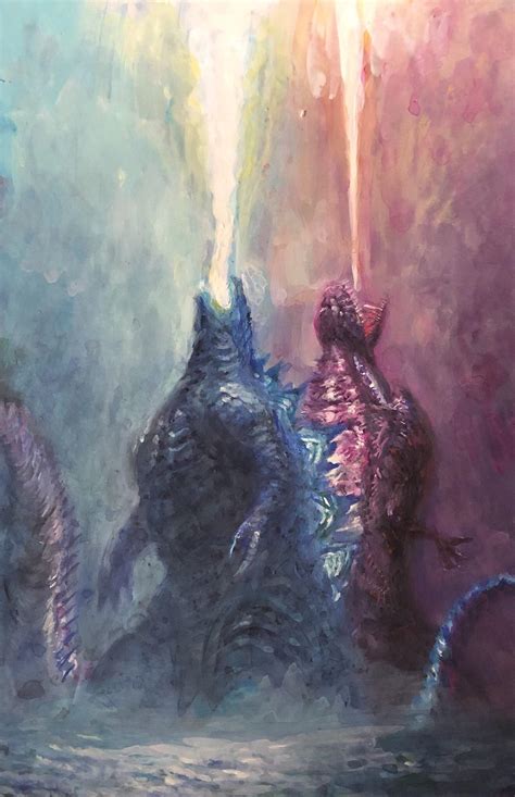 Epic Shin Godzilla And Godzilla 2014 Art By 100megagna Rgodzilla