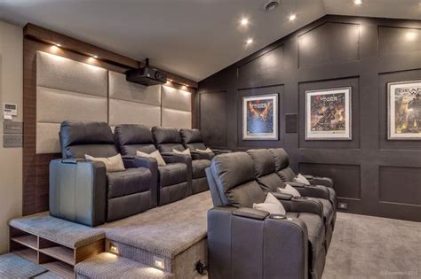 Here, the team at b + g design transformed a miami garage into a luxurious home theater, complete with upholstered seating, dramatic lighting and colorful artwork to brighten the space when there's nothing on the screen. Home theater garage conversion - Fun and Functional Garage ...