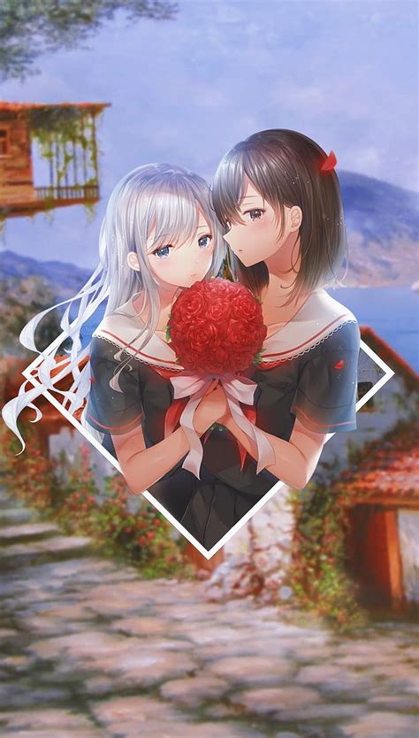 Anime Love Two Girls Wallpapers Wallpaper Cave