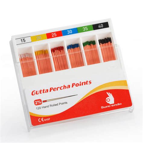 Gutta Percha Points 2 Taper ISO Color Coded Slide Box