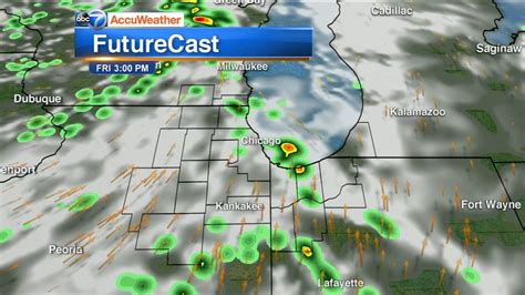 Chicago Accuweather Mostly Cloudy Scattered Showers And Storms Friday