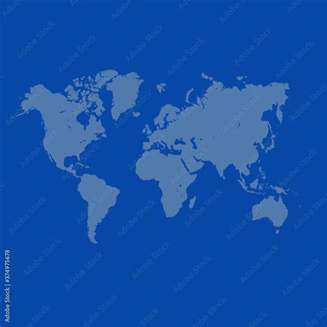 Naklejka Continents Map Of The Continents Of The World Location Of