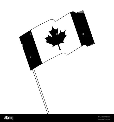 flag of canada patriotic in stick vector illustration design stock vector image and art alamy