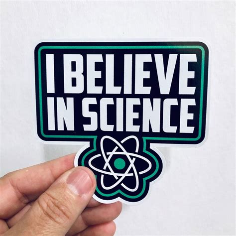 I Believe In Science Vinyl Sticker Etsy