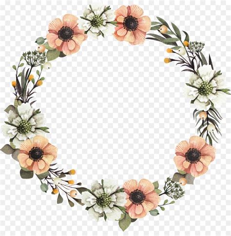 | view 1,000 floral circle border illustration, images and graphics from +50,000 possibilities. Wreath Floral design Flower Garland - A garland png is ...