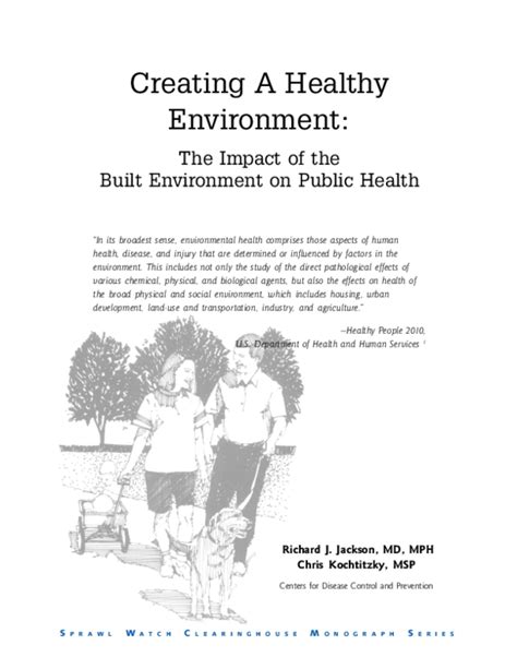 (PDF) Environment: The Impact of the Built Environment on ...