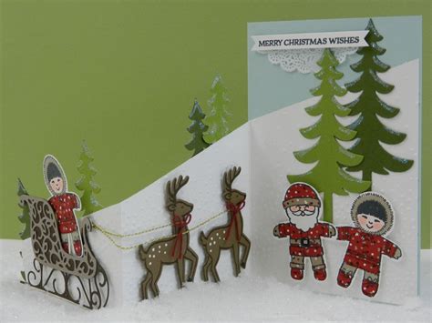 Stampinup Santas Sleigh Cookie Cutter Christmas Tri Fold Card Stamp Ingblogspot