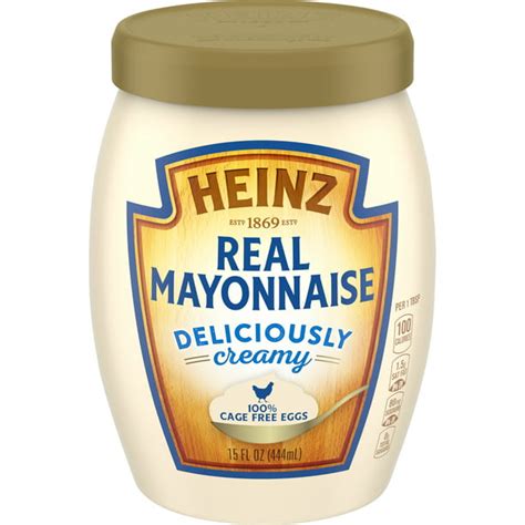 Heinz Deliciously Creamy Real Mayonnaise 15 Fl Oz Jar