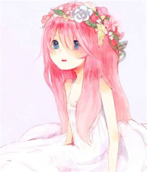 Anime Girl Wearing Flower Crown