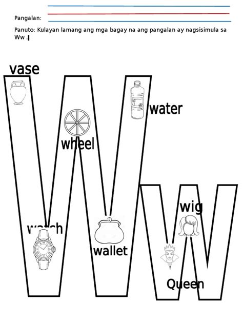 Bagay Na Nagsisimula Sa Letrang W