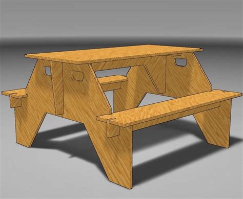 Flat Pack For Storage Plywood Picnic Table 7 Steps With Pictures