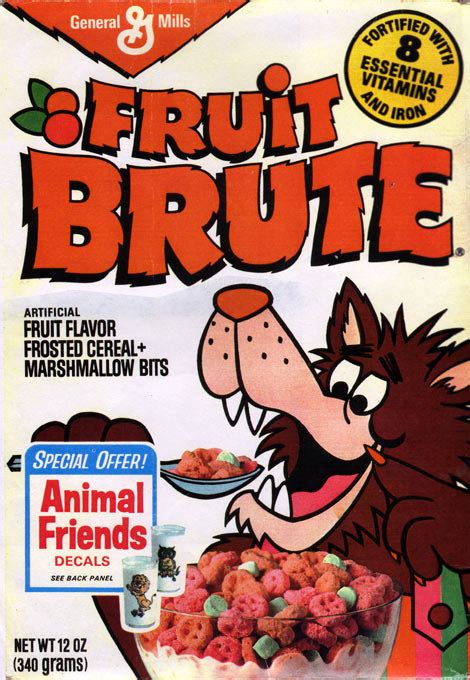 Fruit Brute 1980 Fruit Brute Cereal Box