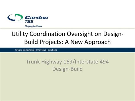 Ppt Utility Coordination Oversight On Design Build Projects A New