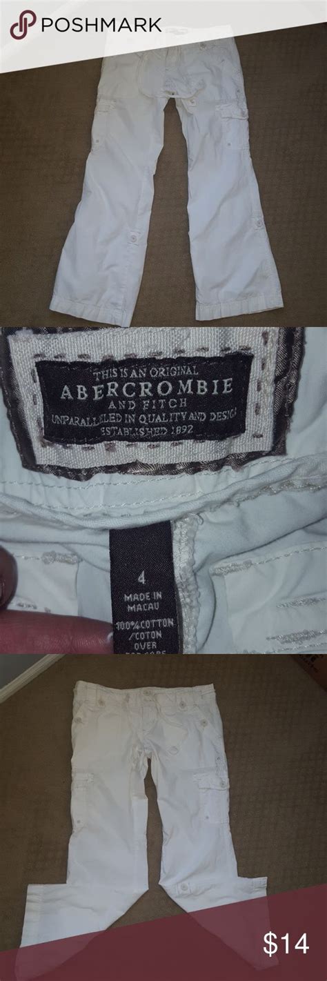 abercrombie and fitch pants sz 4 cargo off white pants pants abercrombie