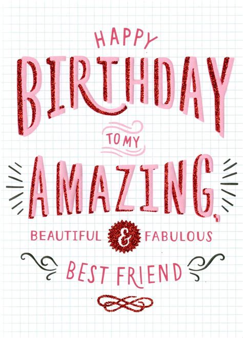 Amazing Best Friend Birthday Card Cards Love Kates Birthday Card For