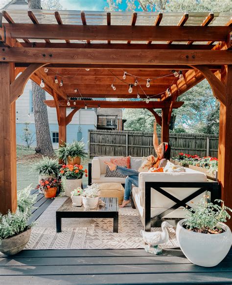 A lot of homeowners like to stay in their pergola, but when they realize that their pergola can only provide shade and not total protection from outdoor elements, most homeowners decide on adding a little more protection such as a roof. DIY Pergola Roof - Charlottes Happy Home