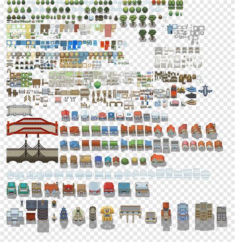 Pokemon Tileset From Public Tiles Assorted Game Sprites Png Pngegg