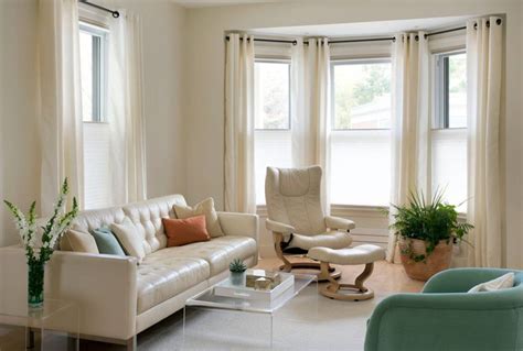 Contemporary Small Living Room With Bay Window