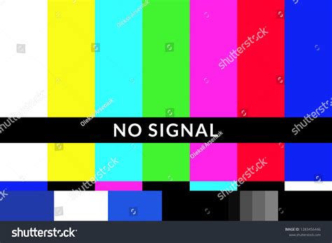 Retro No Signal Tv Test Screen Stock Vector Royalty Free 1283456446