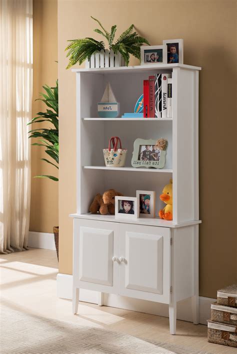 Maple is a relatively versatile type of wood, allowing it to fit in amongst many different styles of home decor. Daren Cabinet Bookcase, White Wood in 2020 | Bookcase ...