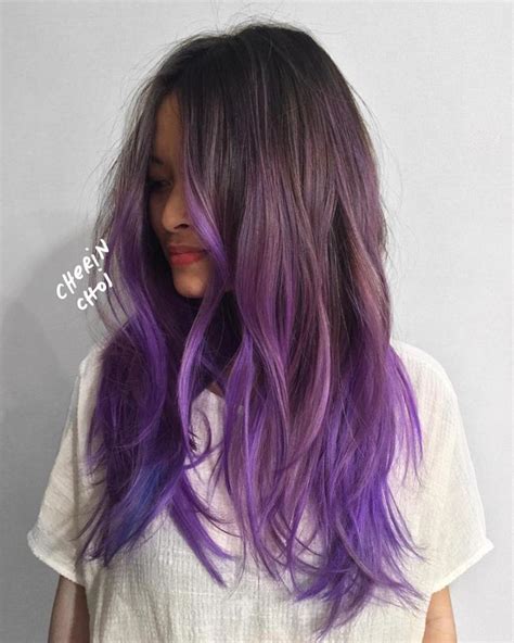 Brown To Violet Ombre Lavender Hair Ombre Purple Ombre Hair Hair