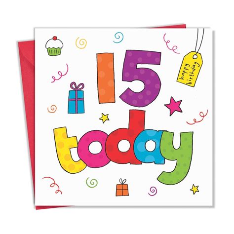 15th Birthday Card For Boy Or Girl 15th Birthday Card Girl Or Boy Boy