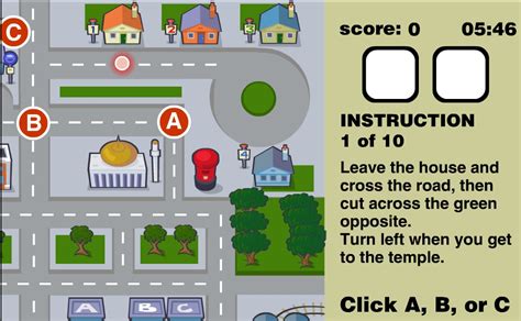 Learning English Directions Game