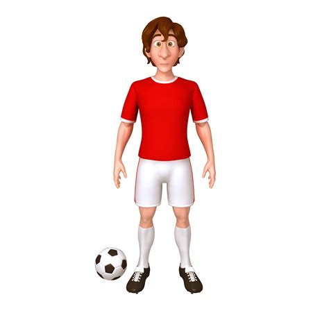Football Player Soccer Cartoon 3d Cgtrader