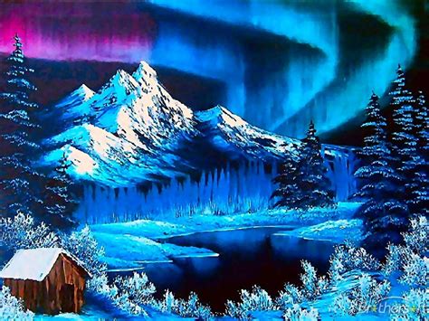 Northern Lights During The Winter Wallpaper Winter Photo 36137730