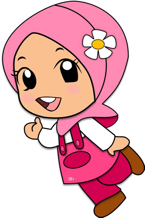 School Cartoon Cartoon Kids Cartoon Art Poster Ramadhan Hijab