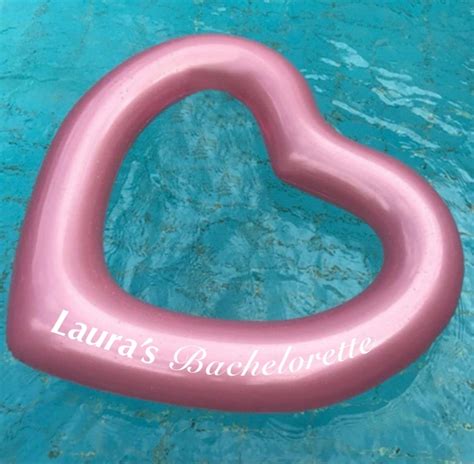 customized or personalized heart pool float engagement ring etsy