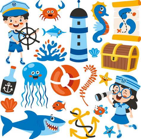 Pirate And Sea Life Kids Bedroom Wall Sticker Tenstickers